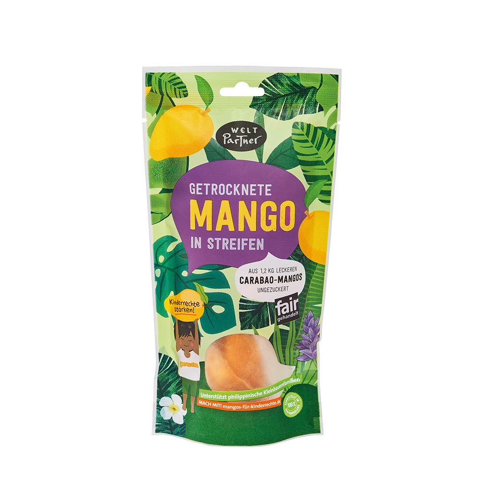 Mangos, getrocknet, ungezuckert, ungeschwefelt, 100g - natürlich-fruchtig, von Preda von den Philippinen